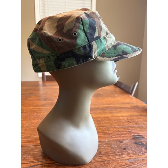 Woodland Military Hat Cap Utility Camouflage Green SIZE LARGE - Picture 1 of 7